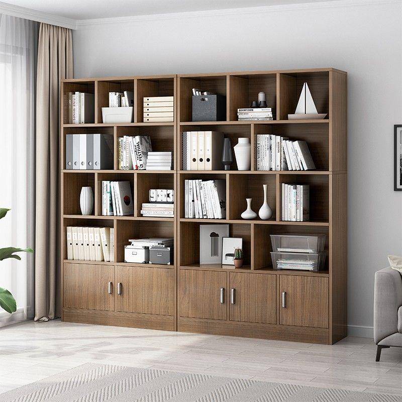 简易书架置物架落地靠墙客厅卧室收纳家用墙面展示柜子办公室书柜