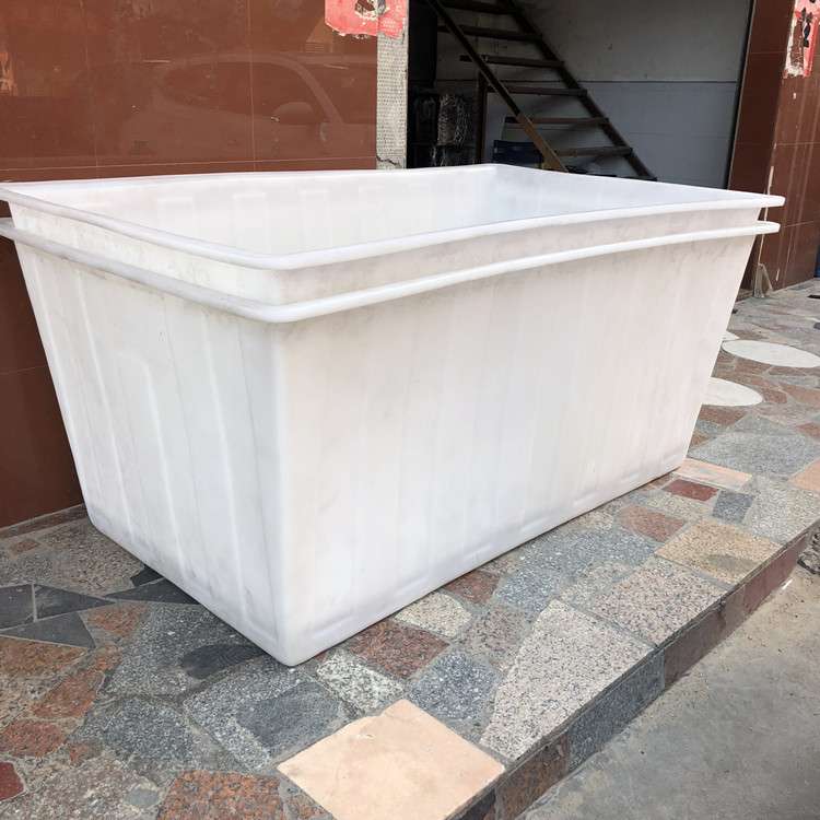 600L塑料方箱牛筋周转箱PE方形桶800L印染推布车1000升水产养殖箱