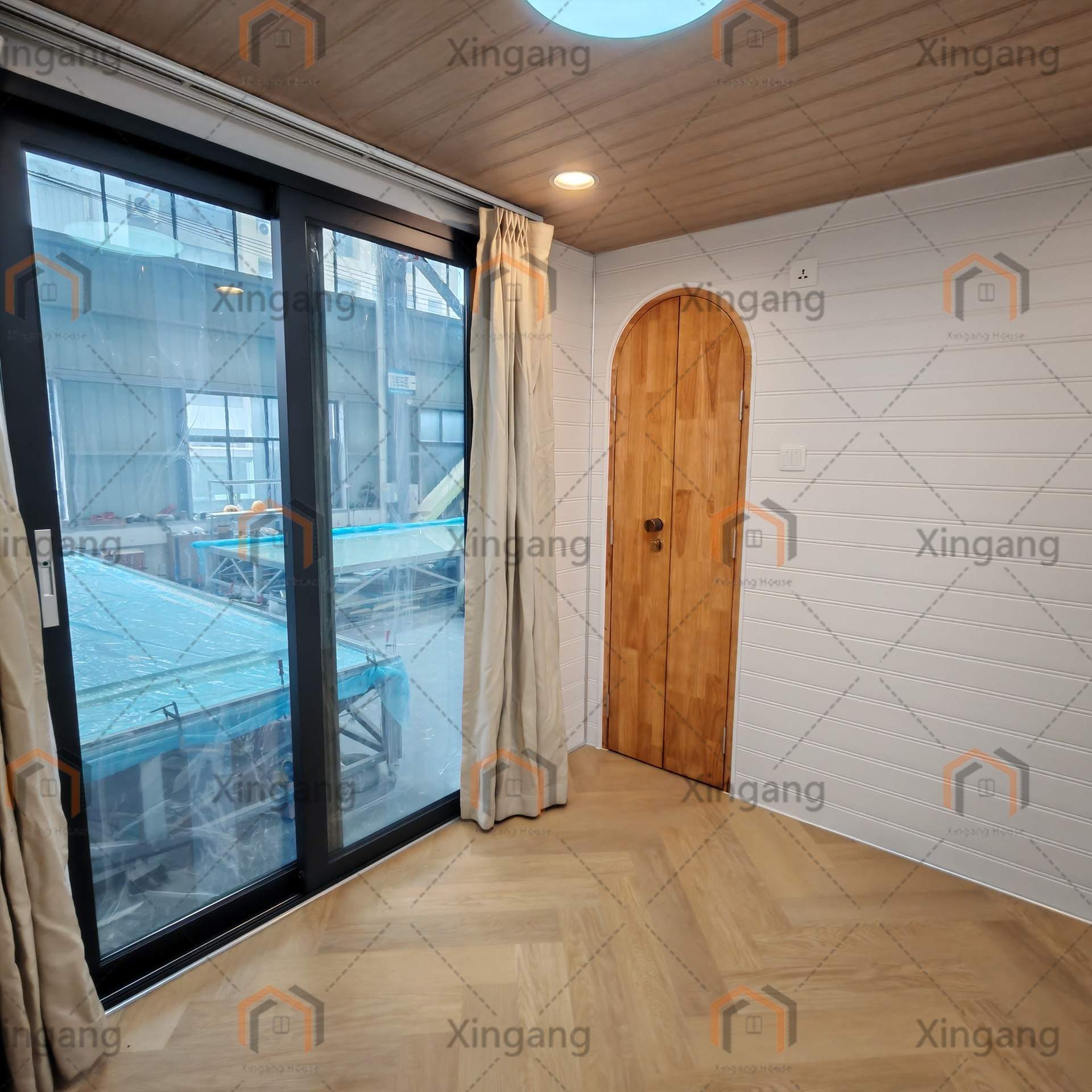 设计便携式可移动可拆卸户外住人装配式一体化建筑拖挂别墅房
