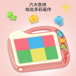 宝宝图画板婴儿童画板桌磁吸铁无尘绘画板家用彩色写字板可擦神器