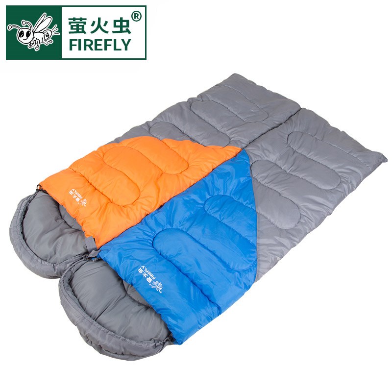萤火虫睡袋大人户外露营秋冬季加厚防寒可拼接单人旅X行便携式隔