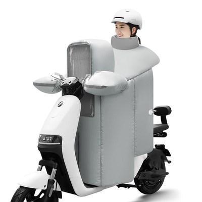 冬季亲子儿童电动车挡风r被加厚加大防水双人前面座开叉孩子防风