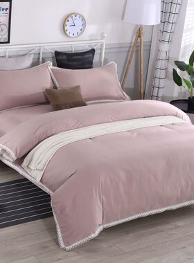 出口被套单件纯棉 10m0%全棉纯色简约1.5m200x230双人被罩1.8米床