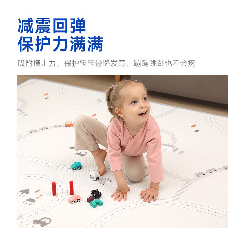 笑脸熊【宝宝爬爬垫】整体款 儿童爬行垫L加厚无甲醛无毒无味地垫