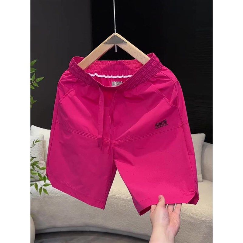 网眼打孔爆款工装短裤男款夏季薄款裤子宽松直Q筒休闲海滩五分裤