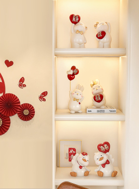 结婚礼物情侣摆件客厅q玄关电视柜婚房布置创意新婚礼品送新人闺