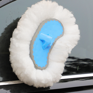 洗车刷子单刷头洗车拖p把头通用工具螺纹刷头软毛不伤车漆软胶包