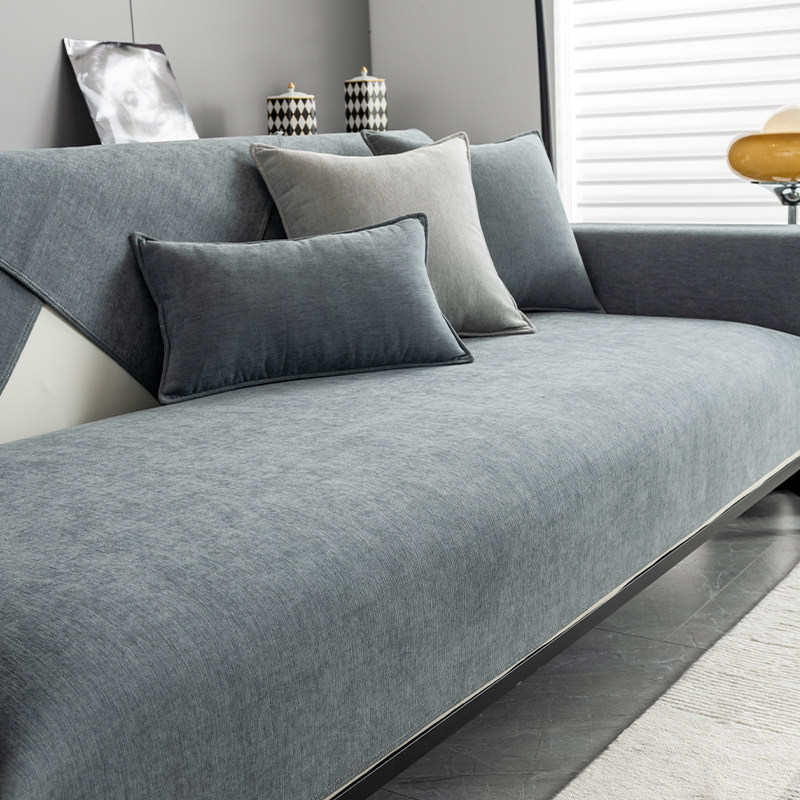 加厚防滑纯色沙发垫o四季通用皮沙发套罩全包坐垫子耐脏靠背盖布