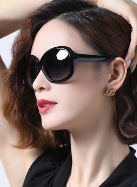 新款墨镜女清偏光太q阳眼镜开车防紫外线大脸圆脸潮大框显瘦防晒