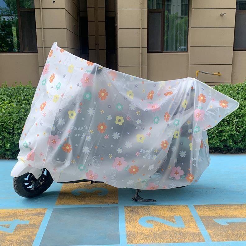 电动车车罩防雨防晒加厚卡通印花电车通用遮雨罩防尘车衣