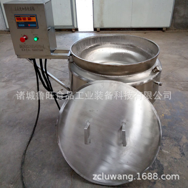 全不锈钢制作夹层锅 煮面煮粥夹层锅 电加热立式煮锅锅