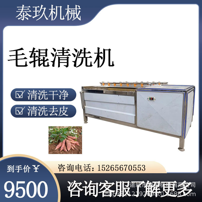 干辣椒毛辊清洗机红薯清洗设备橙子去皮机紫薯地瓜去皮清洗设备,清洗/食品/商业设备,洗果机/洗菜机,淘宝优惠券,粉丝福利购,淘宝优惠卷