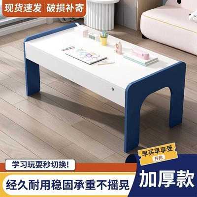 儿童积木桌子大颗粒小颗粒宝宝益智拼装多功能木质玩具台二合一
