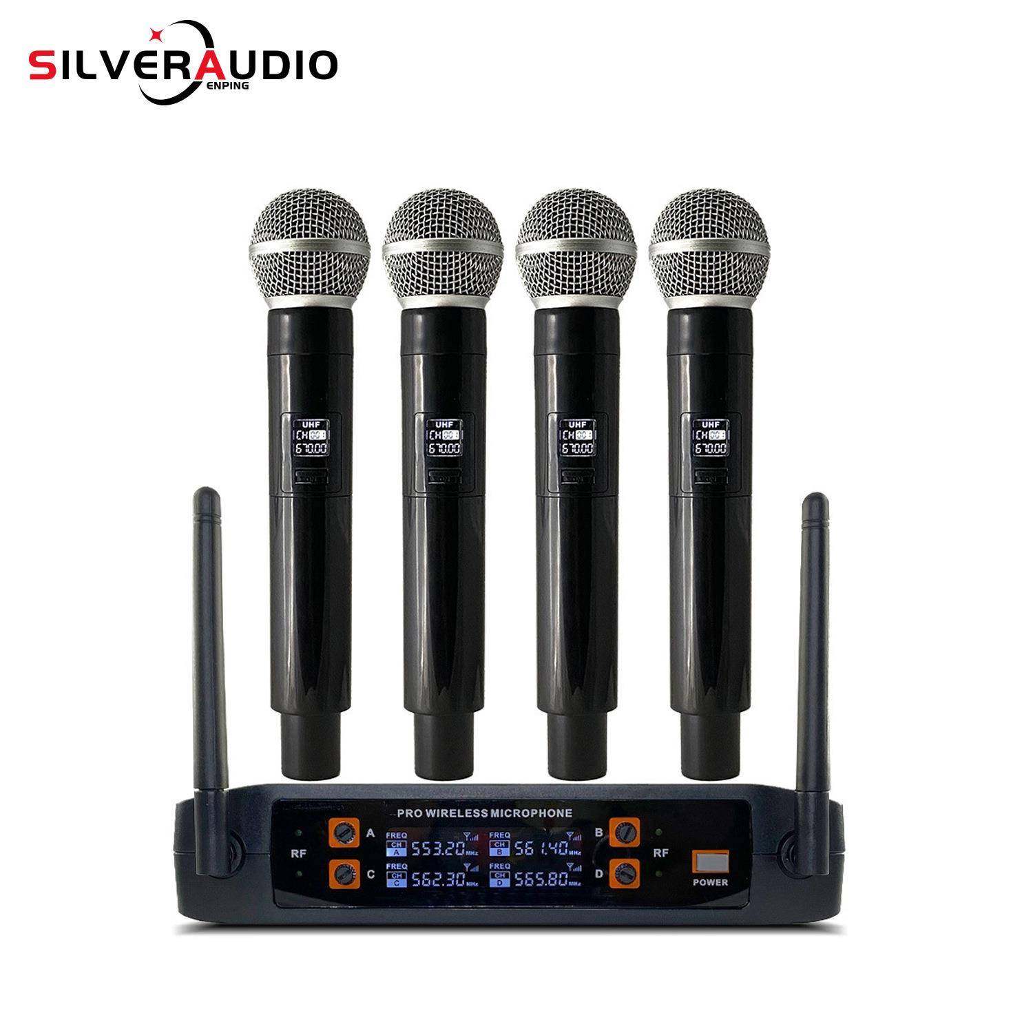 GAW-GLD4四通道超高频VHF无线麦克风卡拉ok扬声器表演系统手持