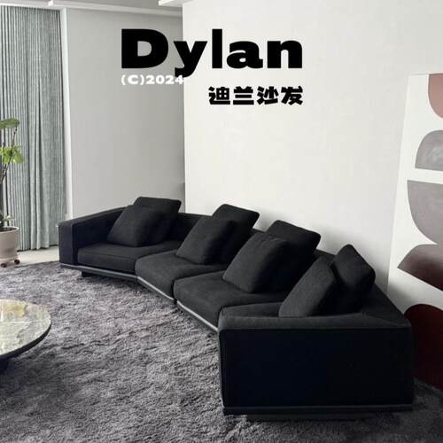 北欧设计师款曲线弧形迪兰沙发意大利新款转角大平层别墅客厅沙发