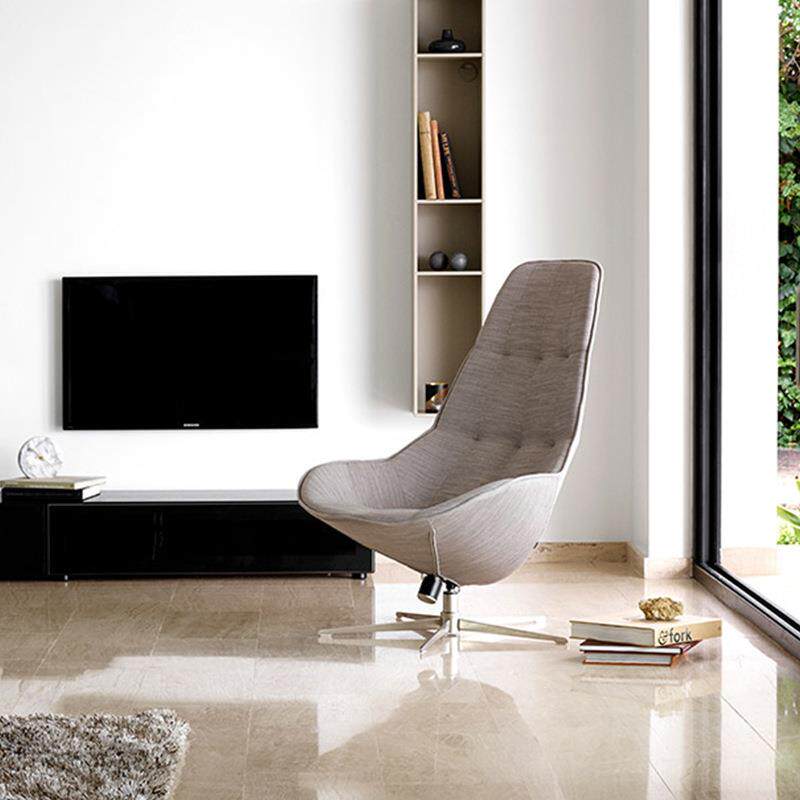 北欧风波士顿沙发椅时尚家居玻璃钢带脚踏椅子单人沙发椅