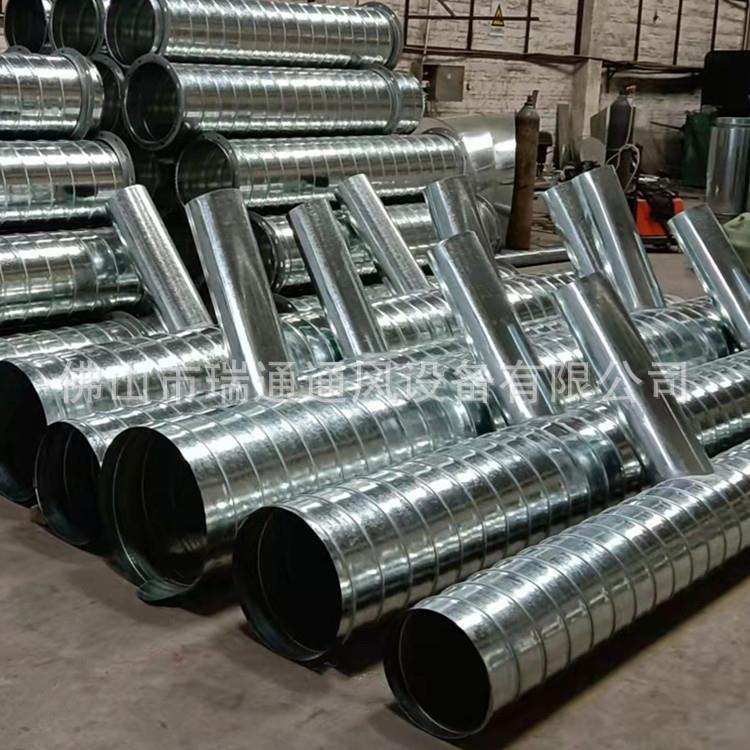 镀锌不锈钢T三通排风管道螺旋风管工业除尘器管道异型三通