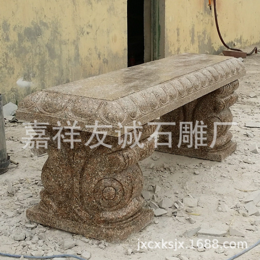 天然青石长条石凳庭院花园长形石凳公园景区石雕坐凳厂家直供