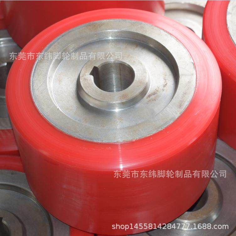行走主动轮磨擦轮45#钢/Q235-A包聚氨酯PU磨擦轮硬度65~92度