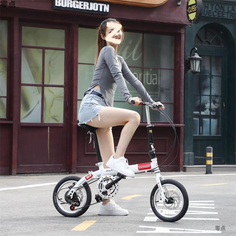折叠迷你超轻便携成人儿童学生男女款小轮变速碟刹自行车包邮