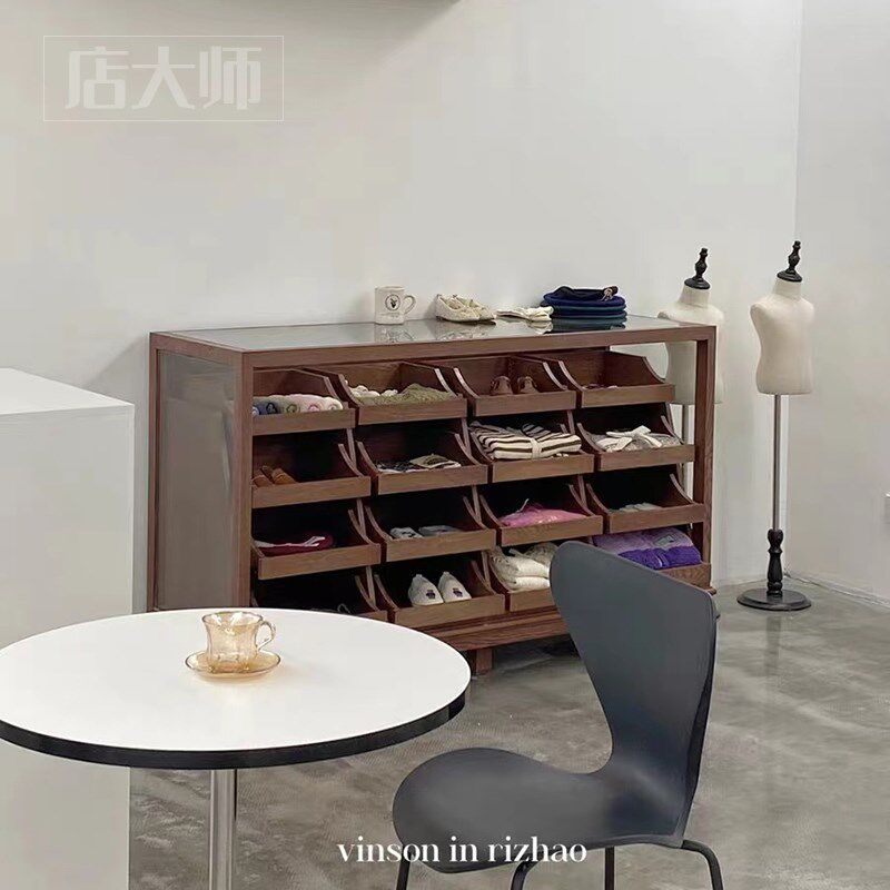童装店中岛柜展示柜展示台产品陈列柜服装店Q鞋柜饰品玻璃柜台