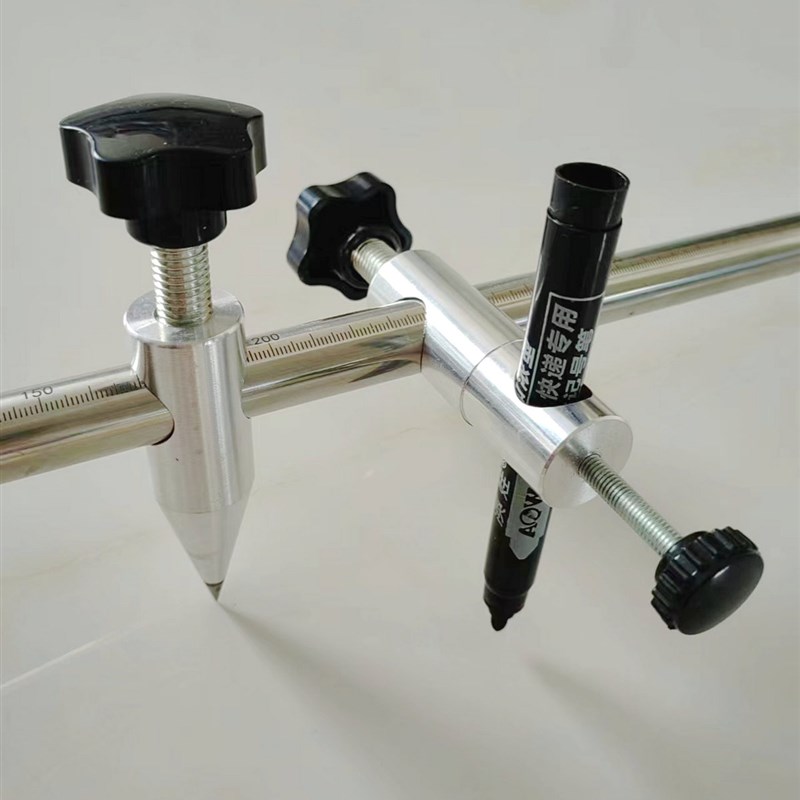 钳工划线地规加长不锈钢杆带刻度可调节M合金头木工划线大圆规