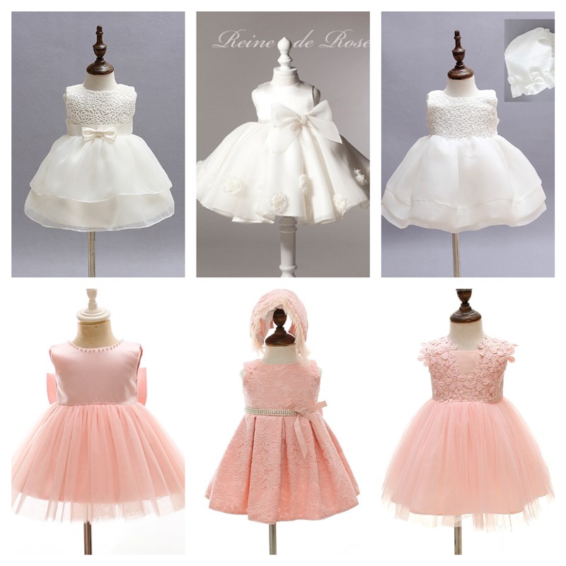 韩版宝宝花童礼服女满月百天x周岁洋装婚纱摄影婴幼儿背心蓬蓬裙