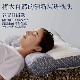 男士 全荞麦皮壳枕头护颈椎助睡眠硬z枕芯家用宿舍成人一对套装 整