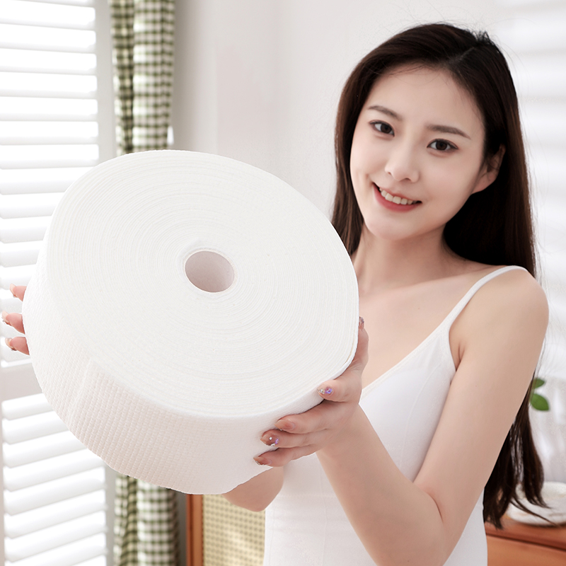 一次性绵柔巾女擦脸洁面巾美容院专用加J厚面巾纸卷筒式大卷洗脸