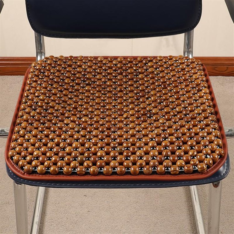 电脑椅坐垫办公椅散热垫按摩透气养生H坐垫木珠坐垫电竞椅座垫凉