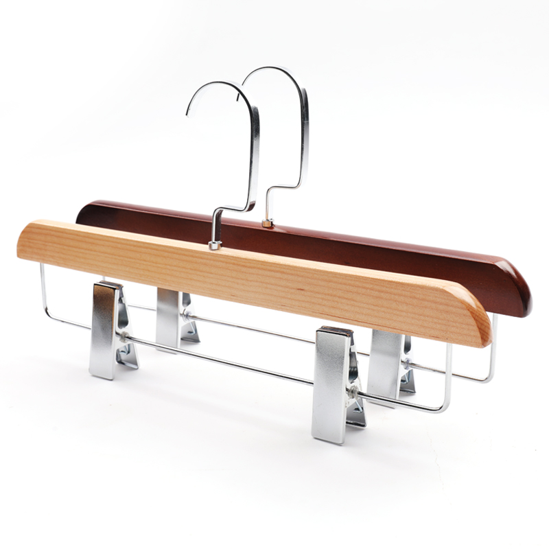 实木裤架酒店裤夹k裙夹服装店民宿裤子衣架防滑收纳家用木质裤夹