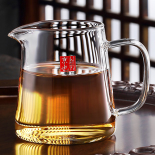 分茶器茶水分离 京也加厚公道杯耐高温玻璃功夫茶具D公杯家用日式