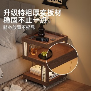 实木创意c可移动床头柜置物架家用卧室小边几替代品简易多功能边
