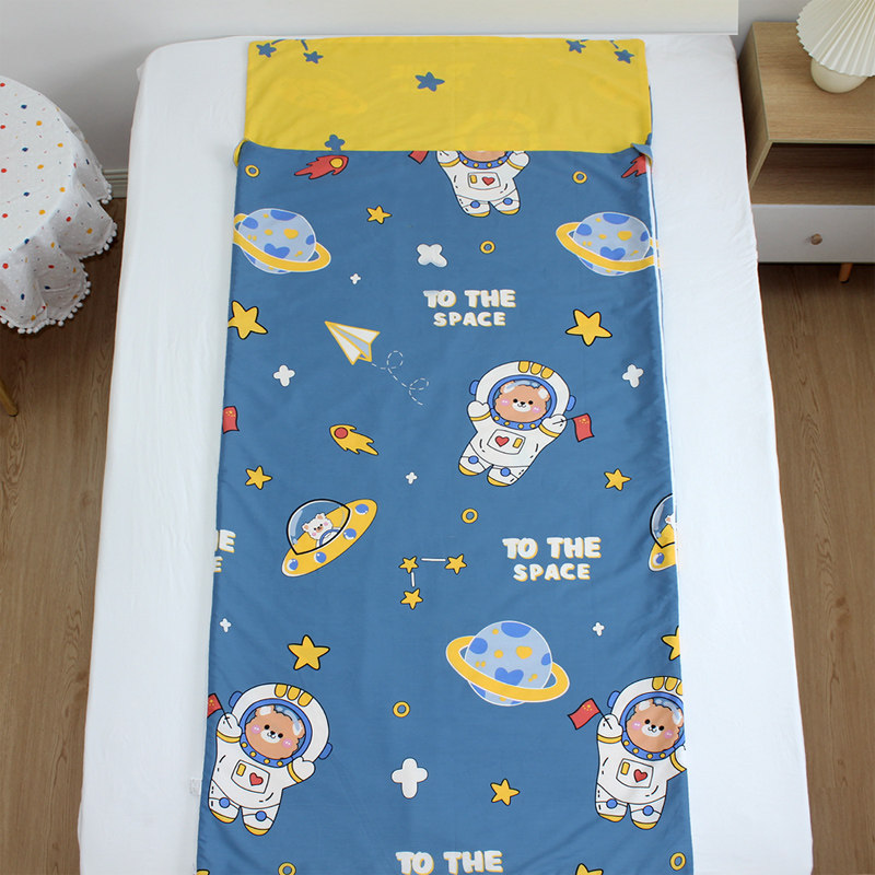 纯棉夏季薄款g双层棉布睡袋儿童大童小学生午休防踢被套不含内胆