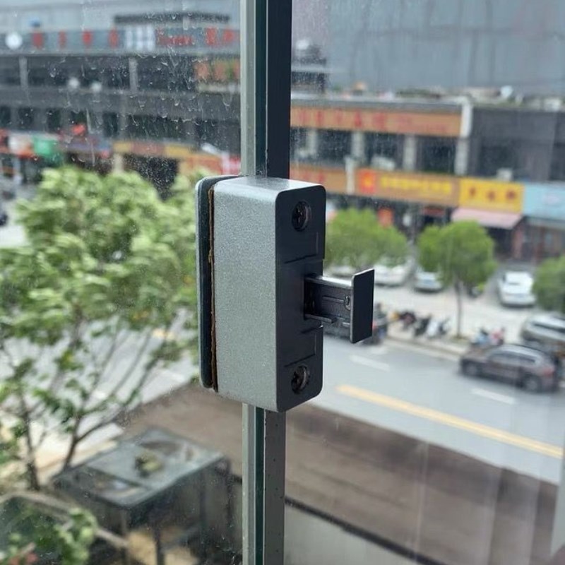 配件无框加厚款玻璃o门推拉门锁移窗平移移窗锁扣浴室锁配件插销