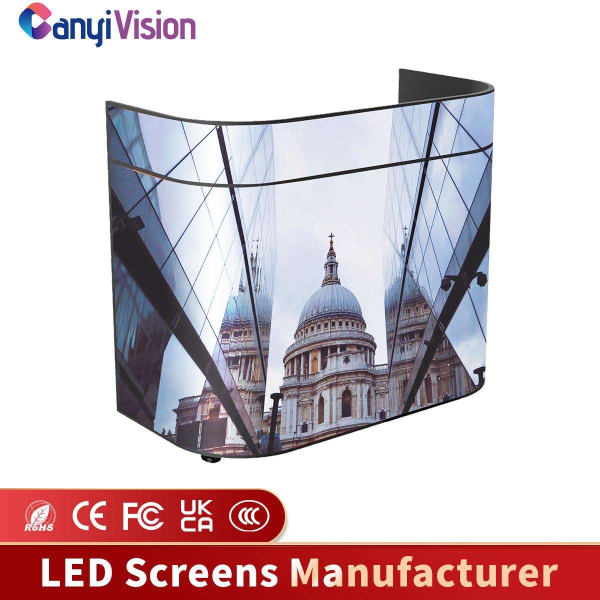 led前台屏显示屏DJ台P1.86-P2.5 商场酒吧LED柜台异性柔性屏