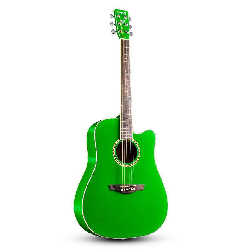 supug GD350 41寸民谣吉他碧绿色亮光缺角圆角吉它民谣木吉他乐器
