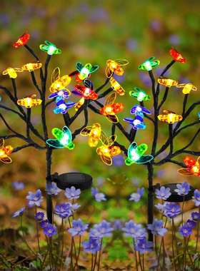 太阳能led蜜蜂灯20led草坪灯地插蜜蜂灯串插地草坪灯户外露营灯