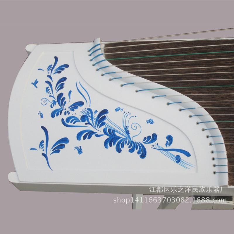 扬州古筝 直销古筝 白色钢琴烤漆系列青花瓷古筝