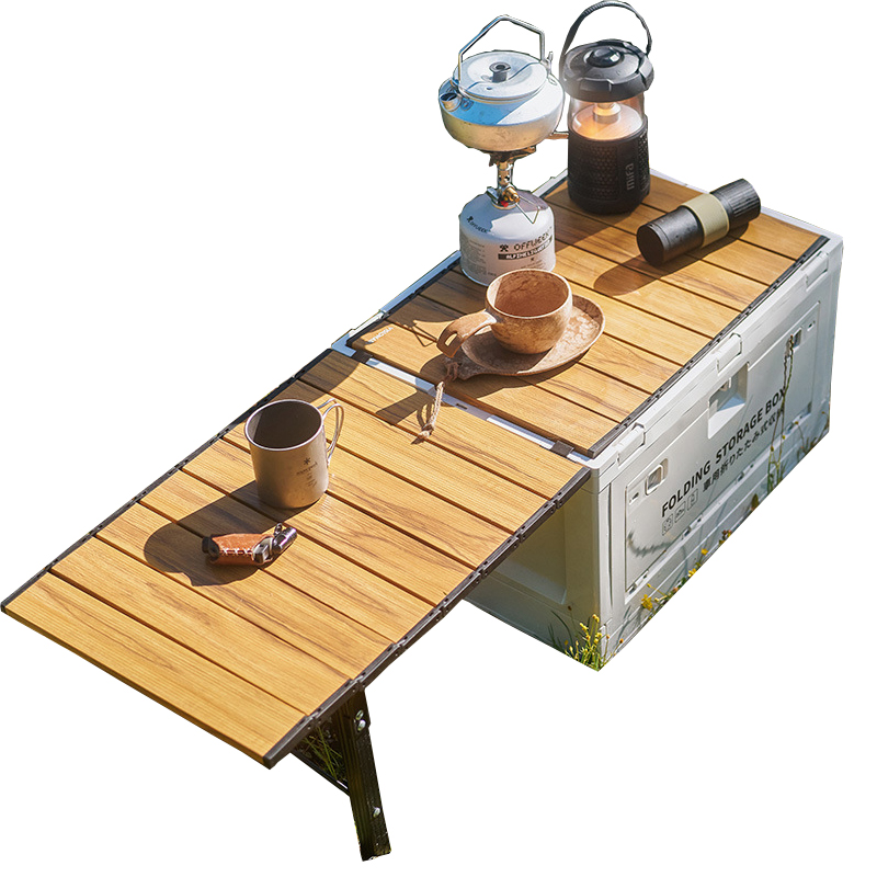 折叠箱子车载后备箱m收纳箱桌子户外露营野餐自驾游收纳箱铝合金