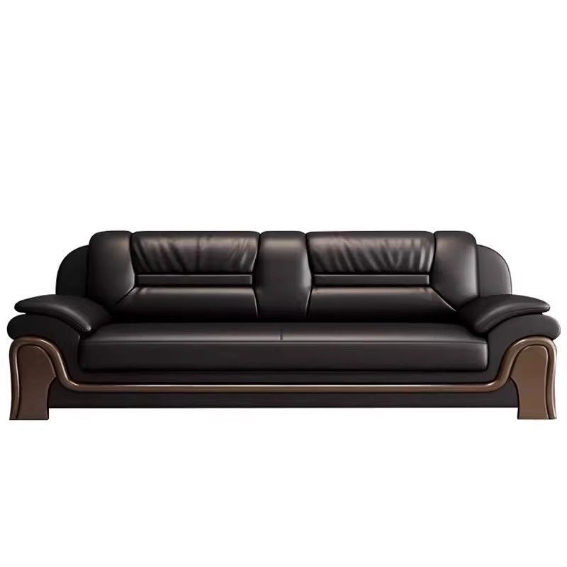 办公沙发商务简约客厅大厅酒店接待休闲区真皮茶几V会客办公室组