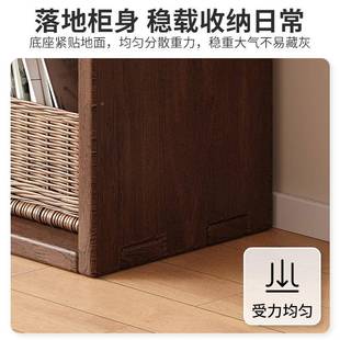 实木书架置物架家用落地矮柜桃自MVH由组合书胡柜多格物储收纳柜
