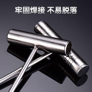 不锈钢丁字钩木柄牛肉钩加粗大号猪肉挂钩拉钩拉货钩烤鸭钩子实心