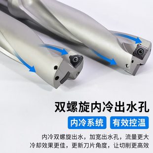 U钻刀杆车床用U钻暴力快速钻头WC深孔暴力钻平底u钻头数控快速钻