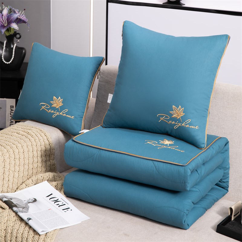 全棉抱枕被子两用凉感沙发枕头车A载靠垫办公室午睡空调折叠被四
