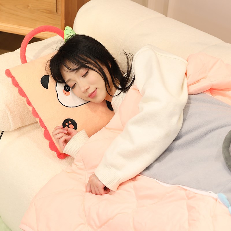 抱枕被子两用折叠毯子二合一靠枕办公室女K生睡觉汽车载午睡小枕
