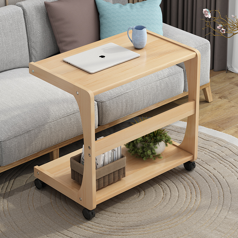 实木边几柜可h移动茶几茶桌简约小桌子沙发角几边桌C型茶台床边桌