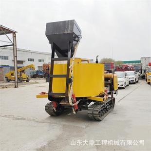 平口搅拌机水田地混凝土转运车方履带罐车 履带式