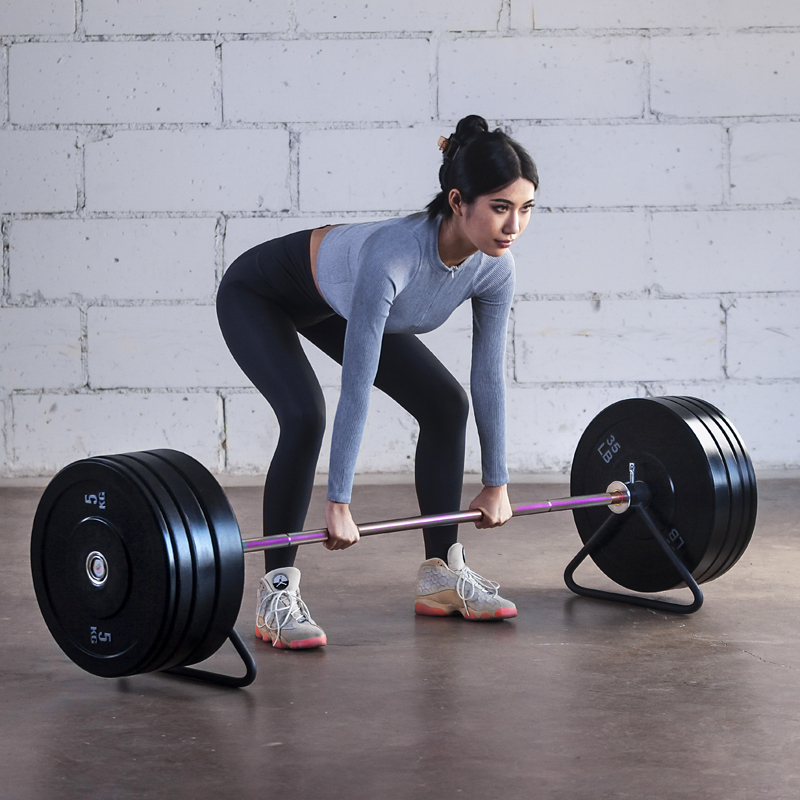 黑色杠铃片低弹全胶杠铃磅制公斤C制抓举挺举硬拉橡胶片不锈钢中