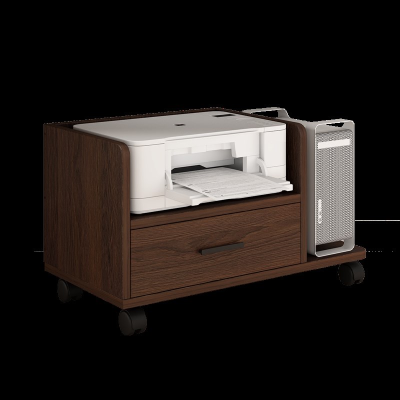 奶油风桌下置物架银行收纳架打印机架办公床头柜消V毒柜支架主机